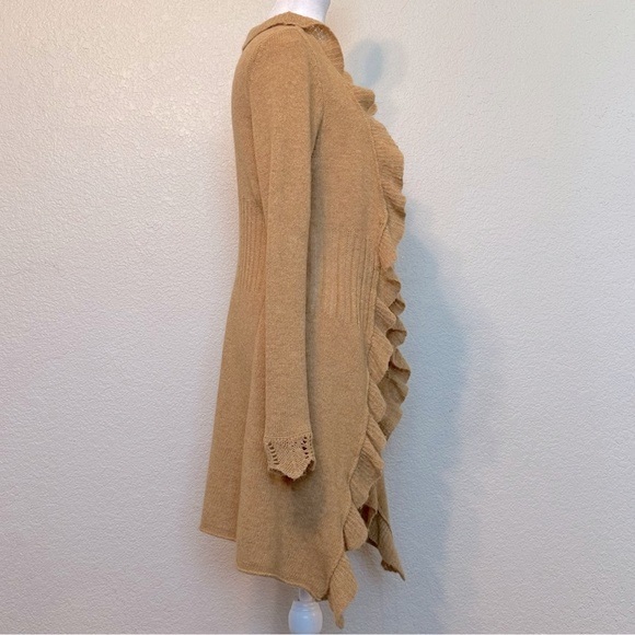 Anthropologie Sparrow Wool + Angora Ruffle Cardigan - Picture 3 of 5